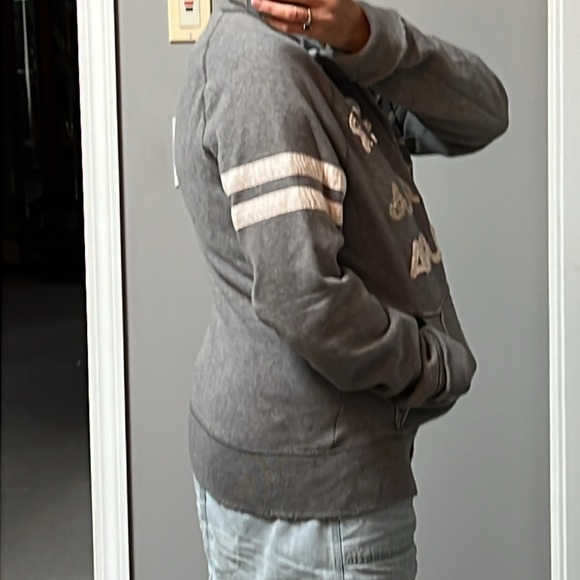 Hollister Riders Laguna Sweatshirt Zip Front Vintage Distressed Medium Gray Y2K - Picture 4 of 15